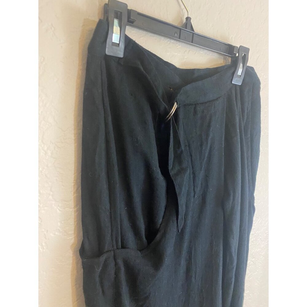 Free People Foreigner Culotte Pants Black Wrap Wide Leg Cropped Flowy - XS - Picture 3 of 14